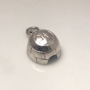 Igloo sterling silver vintage pendant bracelet charm‎